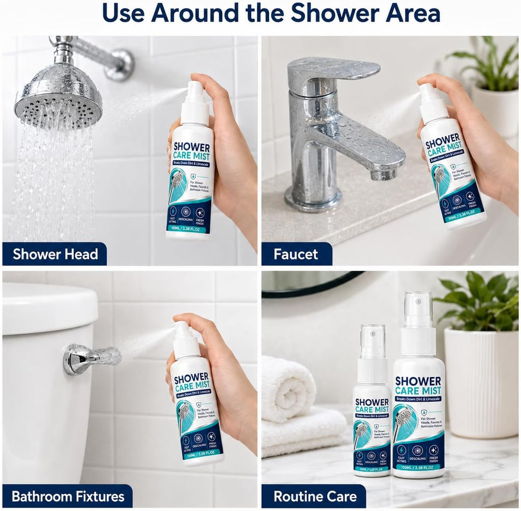 Fast-Acting Shower Limescale Remover Spray, Shower Care Mist, 50/100ml (100ML)