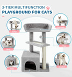 Made4Pets 29" Small Cat Tree, Indoor Cat Condo with Scratching Post