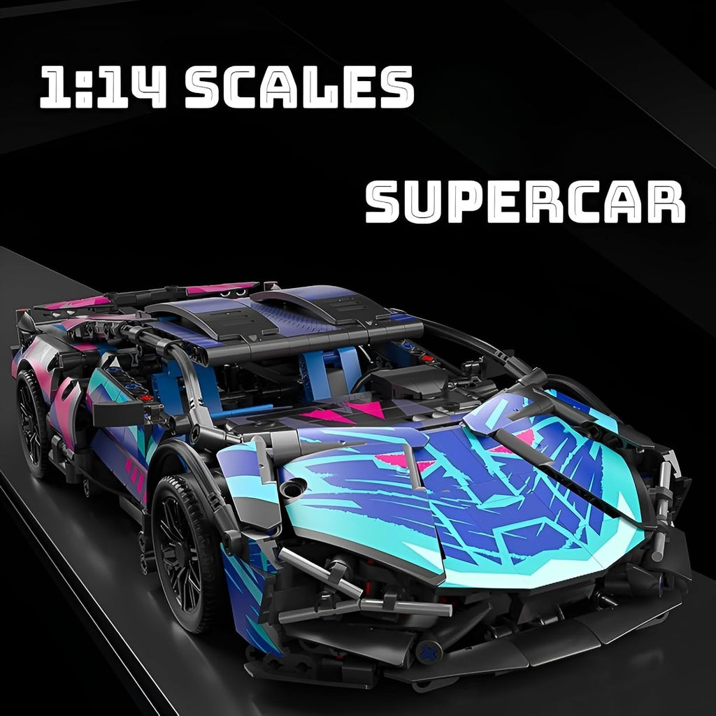 1:14 Sport Racing Car Building Blocks, Supercar MOC Model Kit