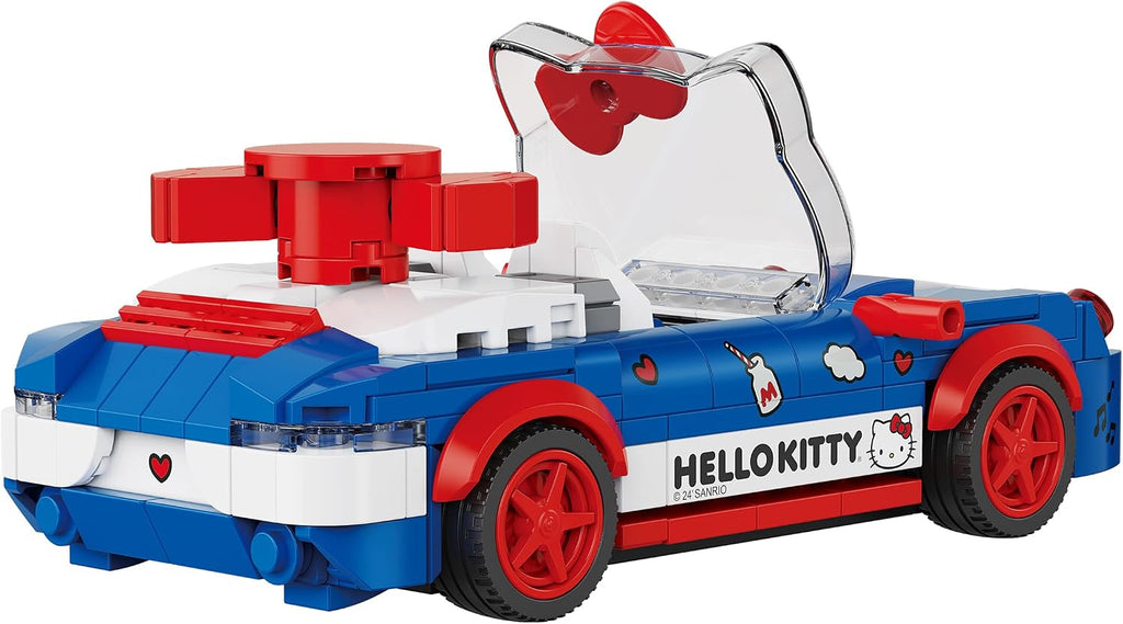 Sanrio Hello Kitty Convertible Car Building Set, 294-Piece Multicolor Brick Kit