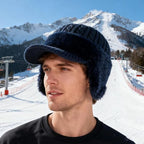 Trapper Hat, Blocking Knitted Hats, Warm Knitted Trapper Hat with Ear Flaps for Men & Women