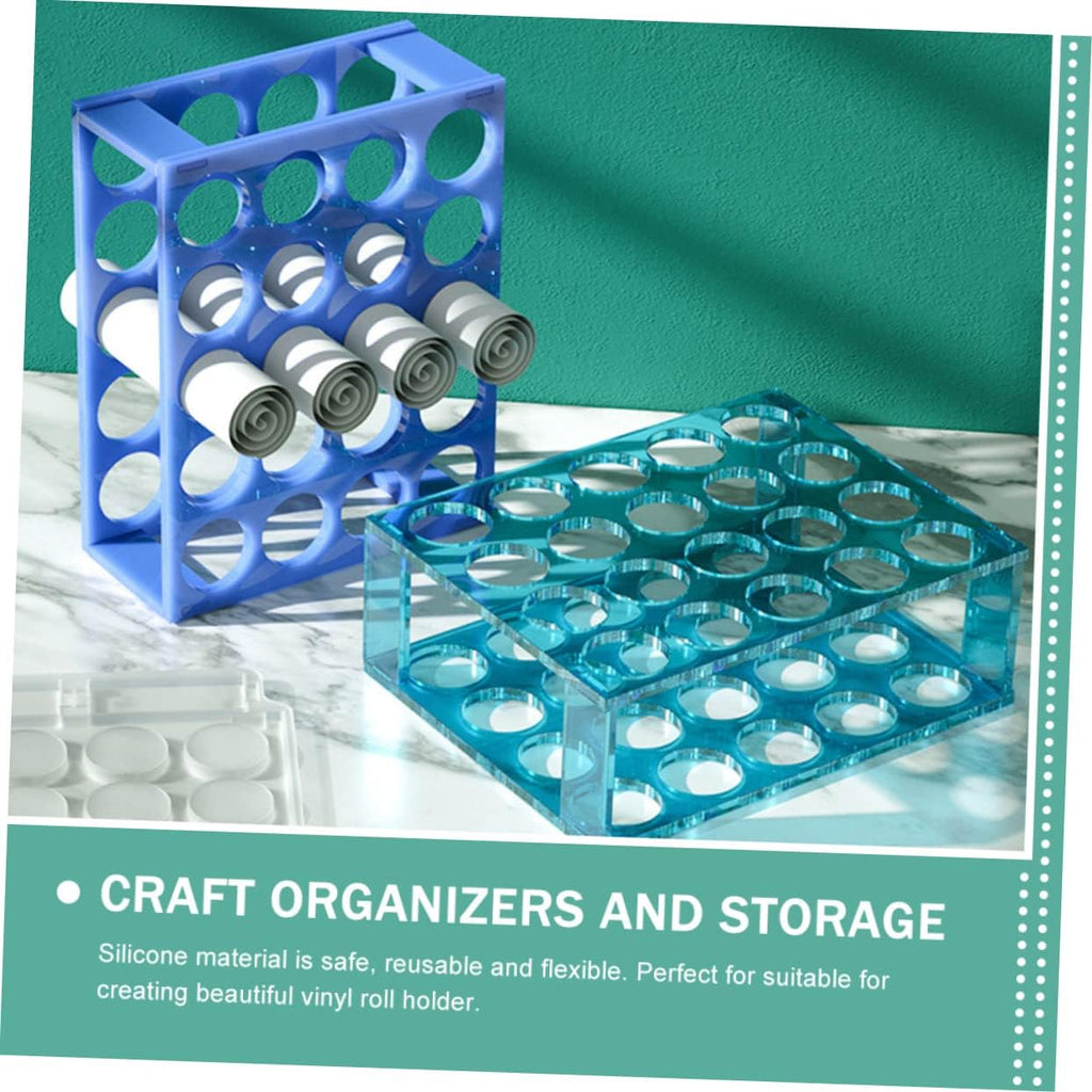 Vinyl Holder Mold Silicone Storage Organizer for Vinyl Craft Supplies and Mold Making for Storage and Organization Craft Rooms