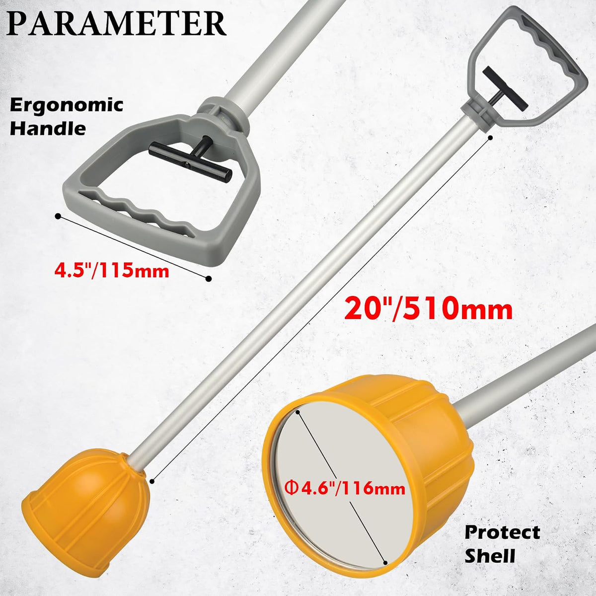 29 Inch Long Reach Magnetic Pickup Tool with Quick Release Handle