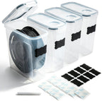 Filament Storage Box, Airtight Container for Single 500g Small Spools 4 pcs Transparent Airtight Dry Storage Boxes with Desiccants and Label for 3D Printer Filament Sealing and Protection