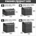 Foldable Storage Bag with Zipper, Clothes & Blanket Storage, S-XL (M) Nonwoven foldable storage bag with zippered lid and side handles; S/M/L/XL sizes for clothes, blankets, bedding and toys.