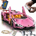 1:14 RC LED Racing Car Building Set, Model Kit for Adults & Boys