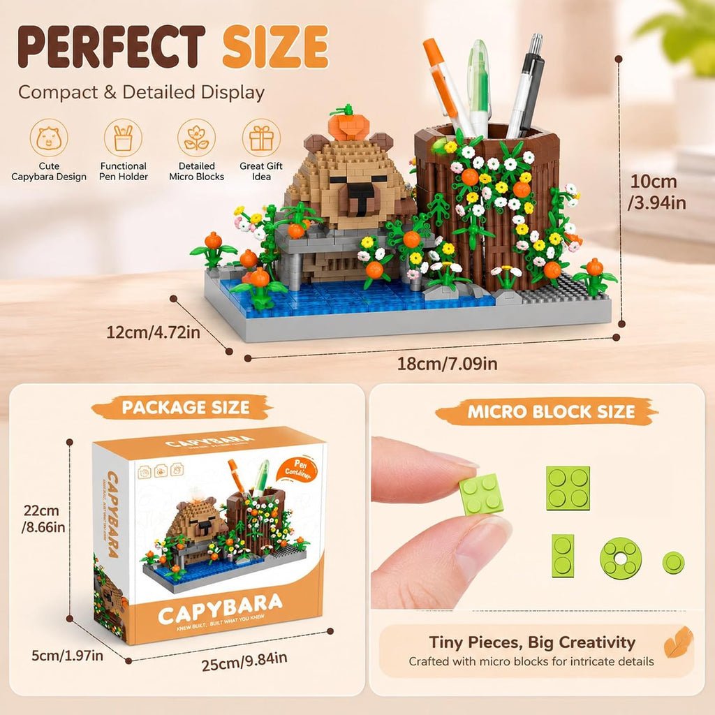 Pen Holder Micro Building Blocks Set for Adults & Teens 14+