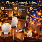 Christmas Projector, USB-Powered Indoor Holiday Projection Night Light (2 Pcs)