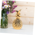 Pineapple Ceramic Jewelry Tray Trinket Dish Xmas Metallic Accent Decor Modern Nordic Accent, Easy to Clean Ceramic, Versatile Entryway Key Dish for Table and Daily Use