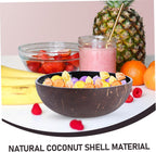 Natural Coconut Shell Bowl Handcrafted Storage Bowl for Candy Nuts and Fruits Decorative Key Keeper and Lightweight Design Pattern