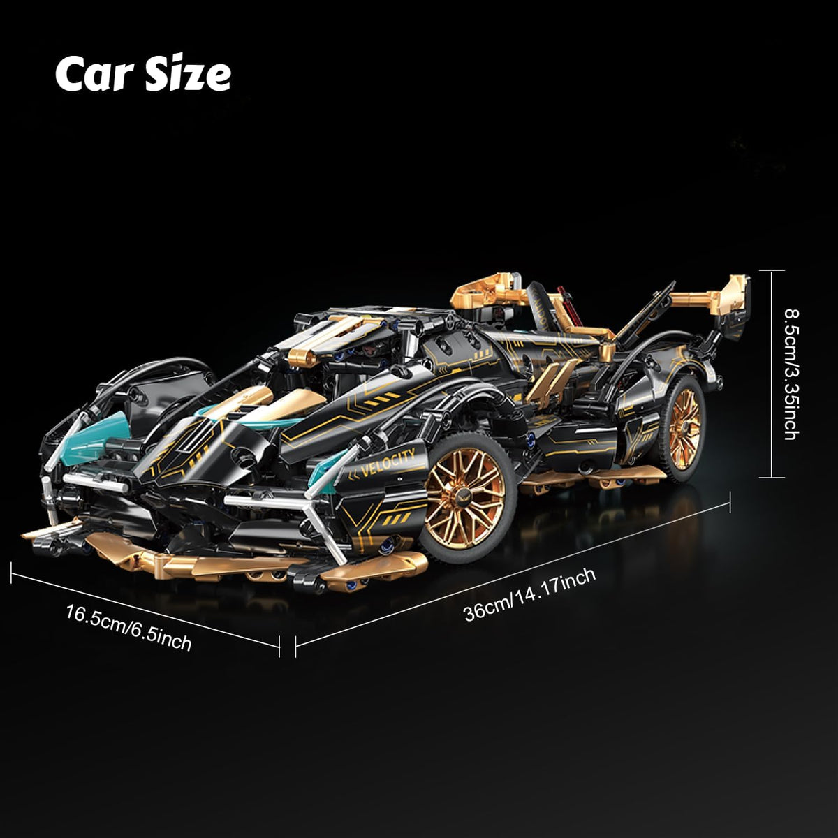 1:14 Sport Racing Car Building Blocks, Supercar MOC Model Kit