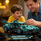 1:18 Futuristic Sports Car Building Blocks, 313-Piece Model Kit