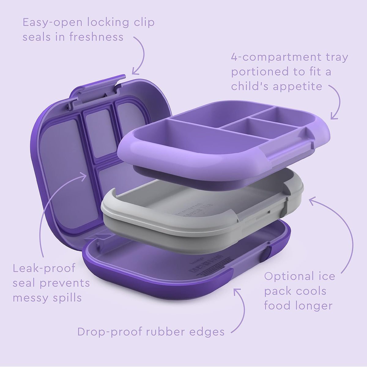 Kids Chill Lunch Box With Kids Reusable Plastic Utensils