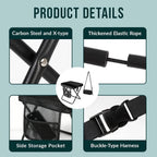 16-Inch Portable Folding Stool, Collapsible Backpack Chair for Adults
