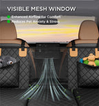 Made4Pets Dog Car Seat Cover, Waterproof Non-Slip Back Seat Hammock with Hard Bottom