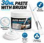 Car Metal Rust Repair Paste with Brush, 30ml Auto Rust Shield Paste (2 Pcs) 30ml car metal rust repair paste with brush for localized vehicle metal care; choose 1-piece, 2-piece, or 3-piece options.