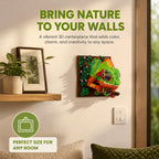 3D Chameleon Sculpture Kit, Colorful Micro Building Bricks Wall Art Decor