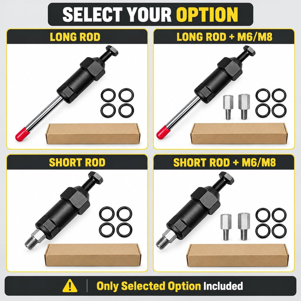 Grease Fitting Cleaning Tool, M10 Screw-Driven Grease Zerk Cleaner (Shot Rod with Adapter)