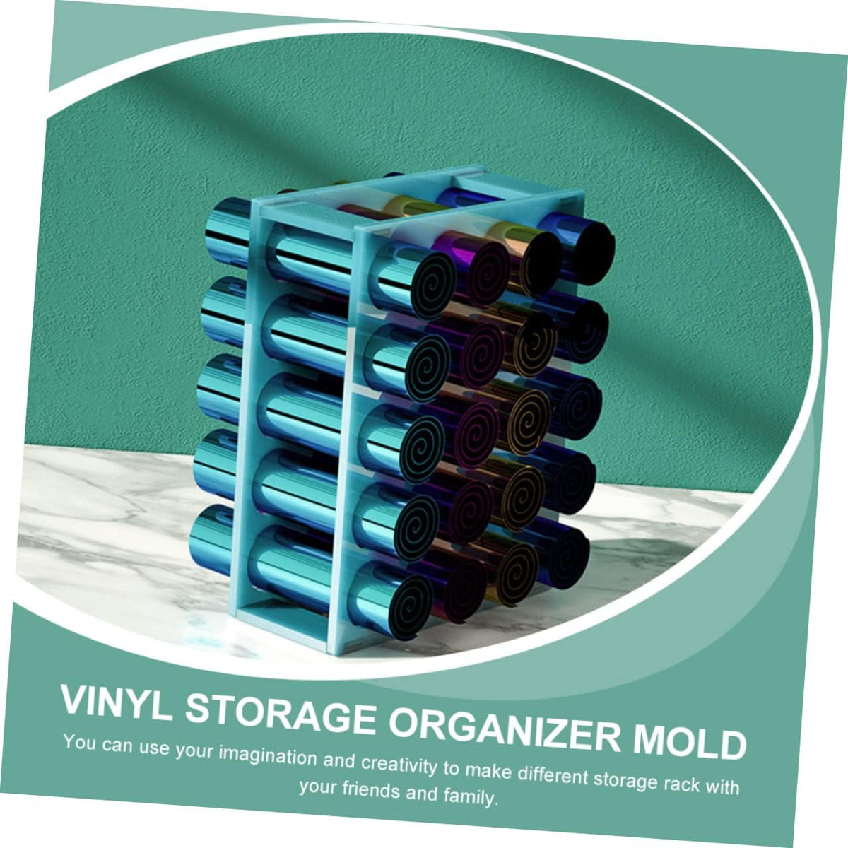 Vinyl Holder Mold Silicone Storage Organizer for Vinyl Craft Supplies and Mold Making for Storage and Organization Craft Rooms