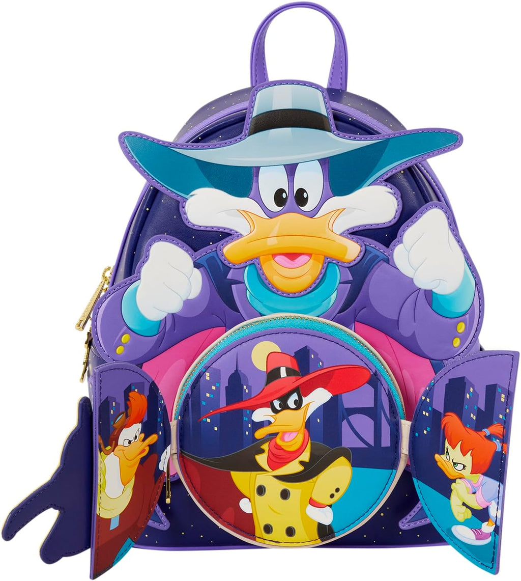 Darkwing Duck - Glow-in-the-Dark - Mini Backpack with Enamel Zipper Charm - Exclusive in-House Artwork - Collectible Bags