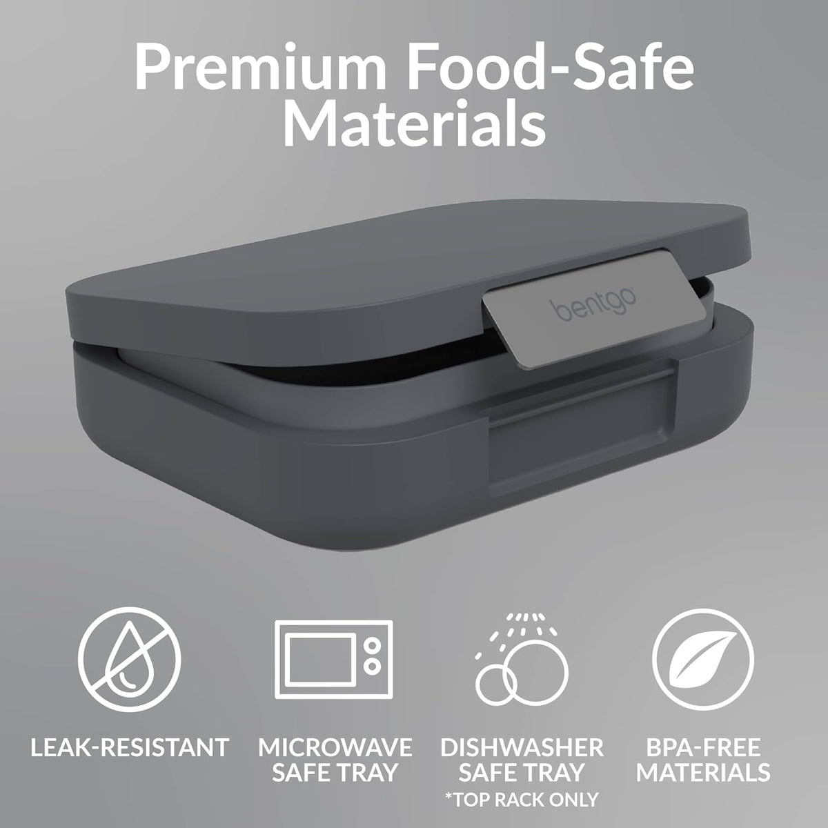 Modern Lunch Box (Dark Gray) Set With Deluxe Insulated Lunch Bag (Slate)