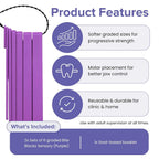 Dental Bite Blocks Kit - Jaw Grading for Optimal Oral Motor Skills Development | Suitable for Kids and Adults Seeking Enhanced Jaw Stability and Control - Purple (2 Pack)