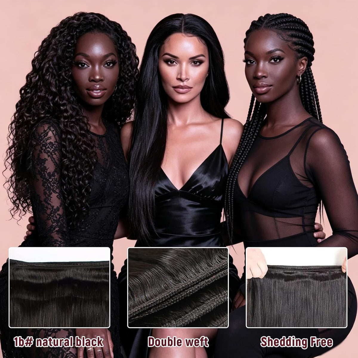 12A Straight Human Hair Bundles, 12/14/16 Inch Hair Extensions