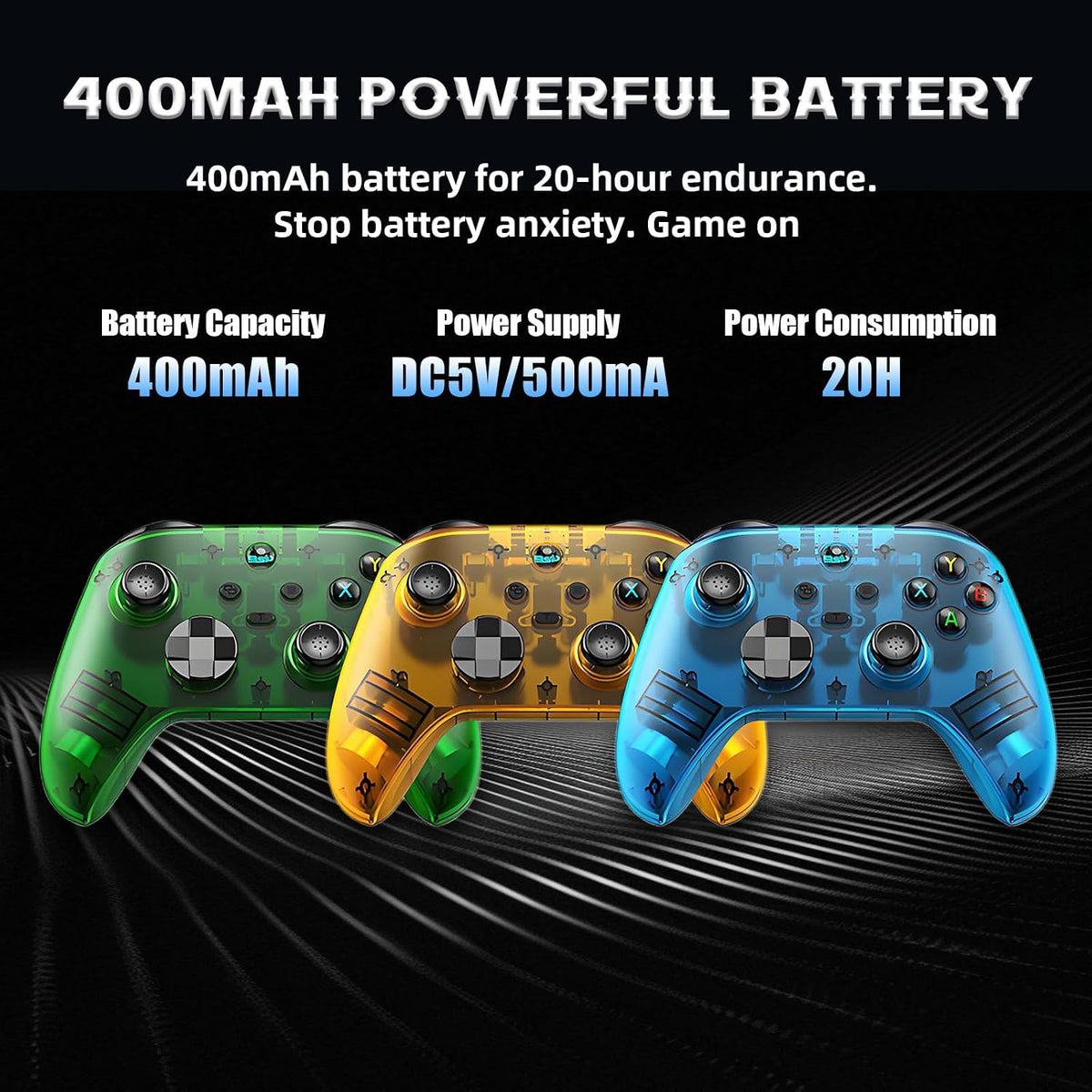 G6 Wireless Gaming Controller, Bluetooth 5.3 Gamepad with Hall Joysticks & Mobile Phone Holder