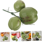 Artificial Coconuts Fake Fruit Photo Props for Farmhouse Decorations Tropical Creative Simulated Coconut Ornaments Luau Theme Decorations