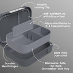 Modern Adult Bento Lunch Box with 3-4 Compartments