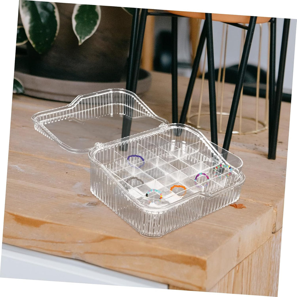2-tier Jewelry Storage Box 16-compartment Organizer Ps Lightweight Detachable Drawer Design, Bedroom Vanity Use, Cover, Space-saving Desktop Holder