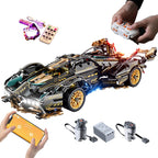 1:14 RC Sport Racing Car Building Blocks, Supercar MOC Model with LED