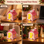 christmas village humidifier, 500ml Snow House with Light & Chimney Mist