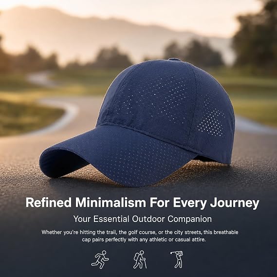 Sunscreen Breathable Baseball Cap Quick Dry Mesh Hat for Running Stay Comfortable During Outdoor Activities With A Breathable Cap Designed For Running, Golf And Daily Wear