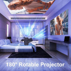 HY320 1080P Android Projector, 390ANSI, WiFi6, Bluetooth 5.0, Portable Home Theater