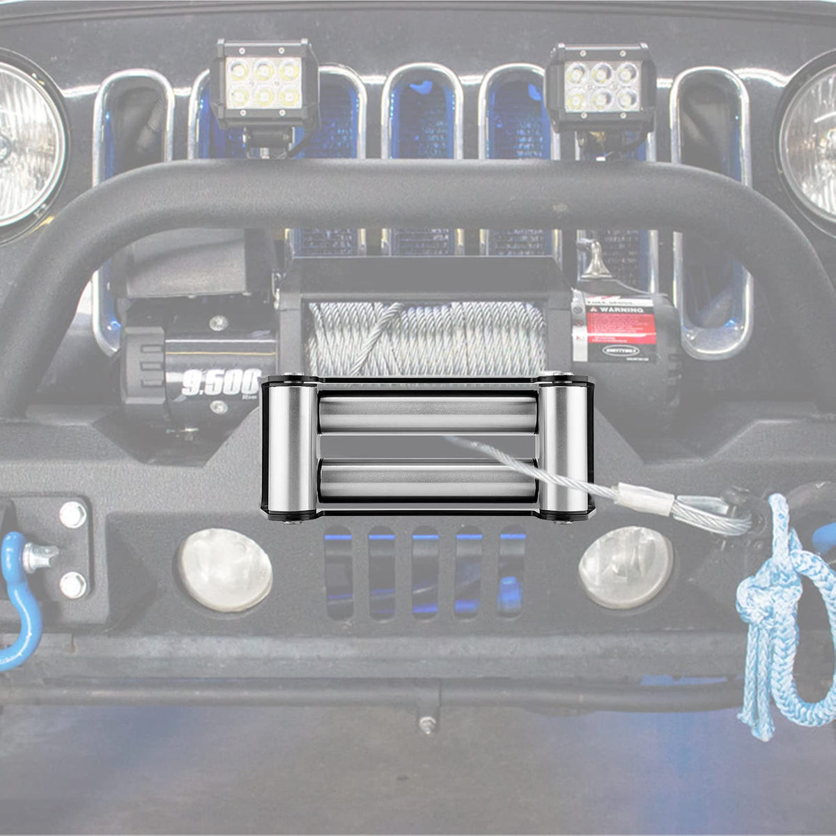 4 7/8" 4-Way Winch Roller Fairlead for 2000-3500 Lbs ATV/UTV Winch