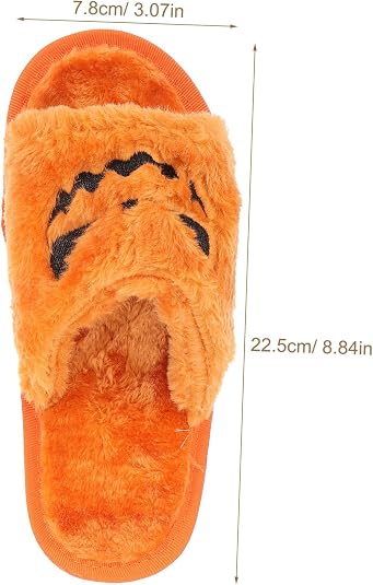 Pumpkin Plush Slippers Costume Cute Slippers Home Slippers Halloween Pumpkin Slipper Animatronic Spooky