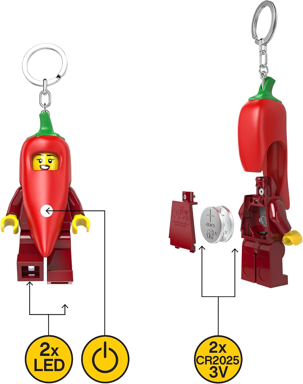 LEGO Keychain Light - Chili Costume Girl