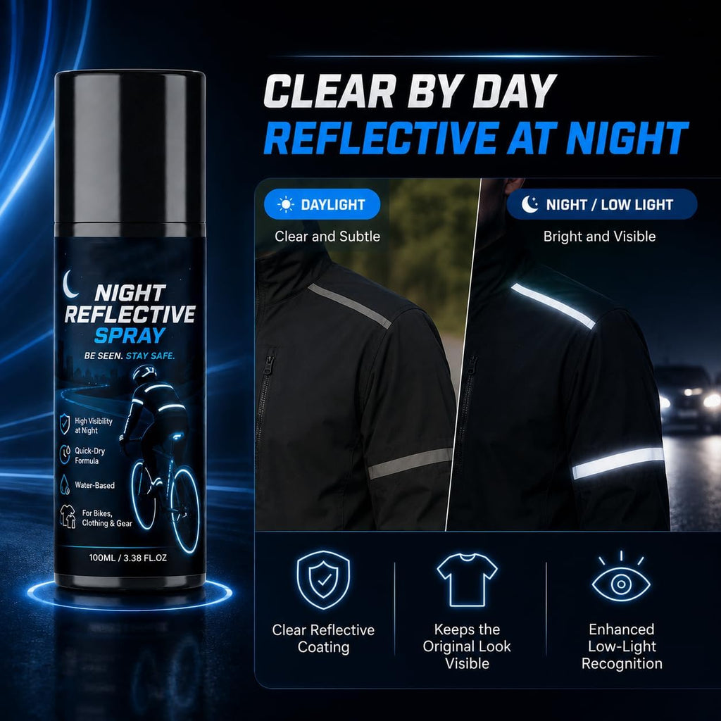 Reflective Spray Paint, Clear Night Coating, Weather-Resistant, 100 mL (2 Pcs)