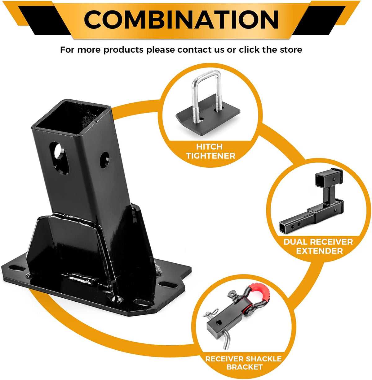 2" Receiver Hitch Fit for Polaris Ranger XP 1000 Crew 2018-2025