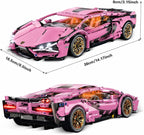 1:14 RC LED Racing Car Building Set, Model Kit for Adults & Boys
