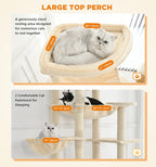 Made4Pets 71" Tall Cat Tree, Multi-Level Tower with Condo, Hammocks & Perches