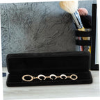 Jewelry Box for Necklace and Bracelet Display 2pcs Black Lint Simple Jewelry Storage, Easy to Carry, for Jewelry Store and Engagement Presentation