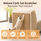 Natural Cork Cat Scratch Board & Furniture Protector