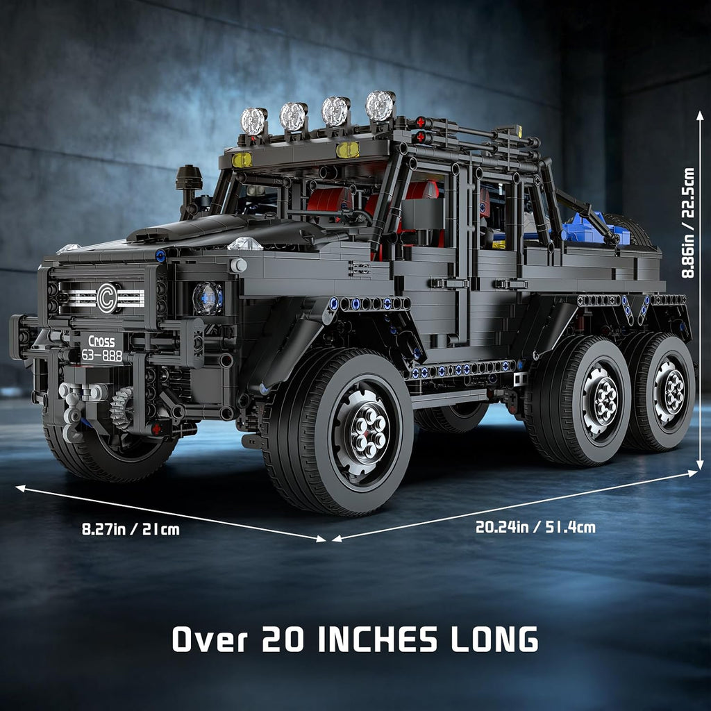 1:8 Off-Road Car Building Set, 4x4 SUV Model Kit for Adults & Teens