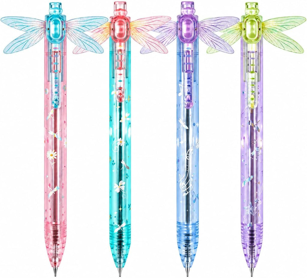 Dragonfly Pen, Dragonfly Writing Pen with 0.5mm Tip, 5.7-Inch Plastic Body