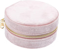 Pink Jewelry Box Portable Travel Case Xmas for Girlfriends Lint Lined, Holds Necklace Bracelet Earrings Rings Pendants, Stylish Shape for Journey and Valentine Gifting