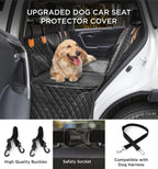 Made4Pets Dog Car Seat Cover, Waterproof Non-Slip Back Seat Hammock with Hard Bottom