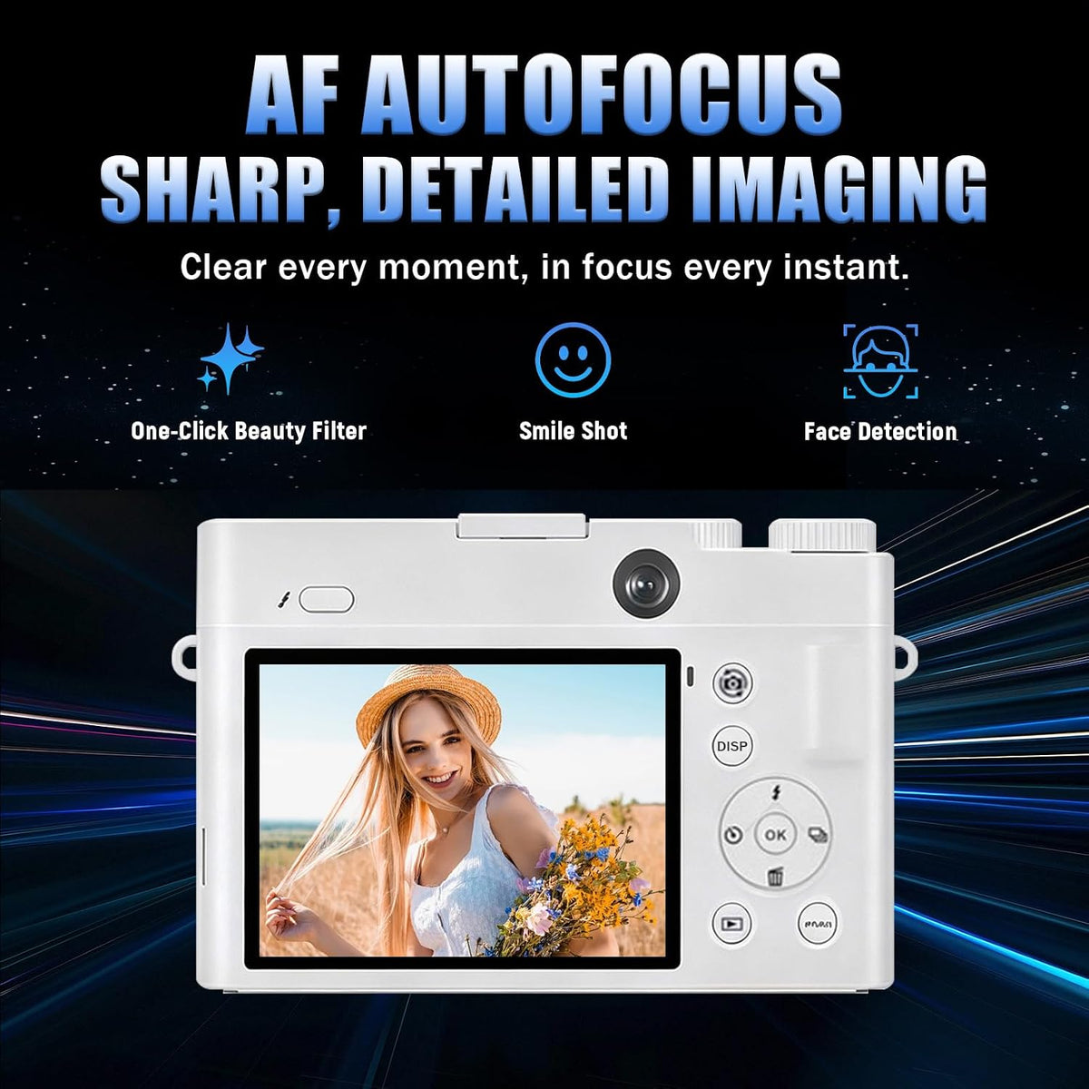 4K Digital Camera, Autofocus Point-and-Shoot Camera