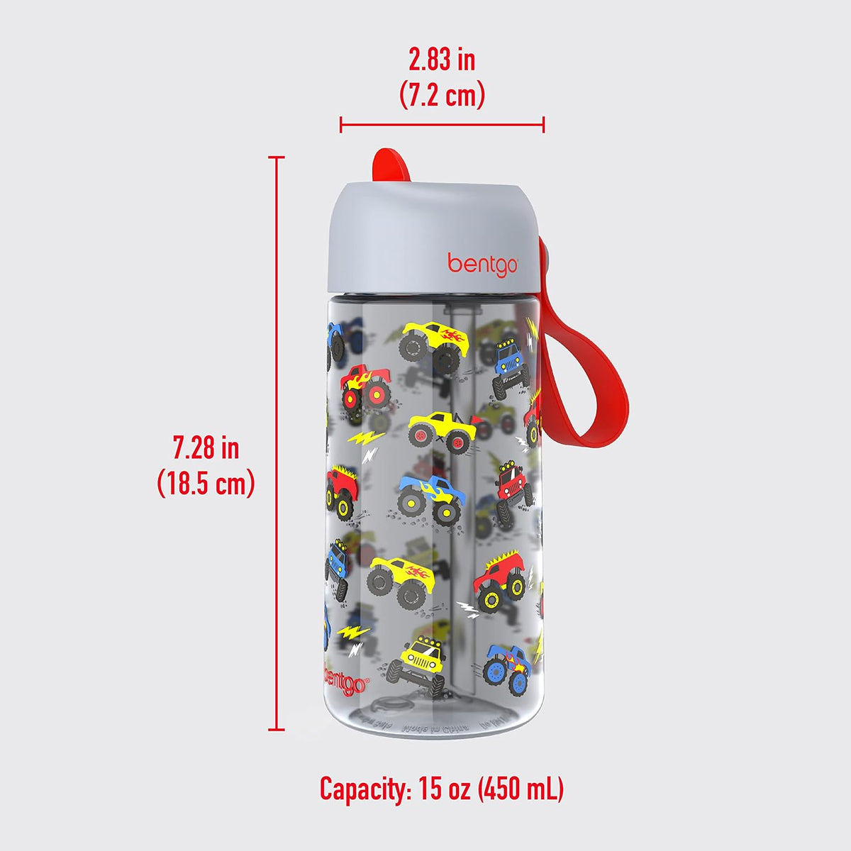 Kids Water Bottle, Replacement Straws Set, 15 oz, Leak-Proof